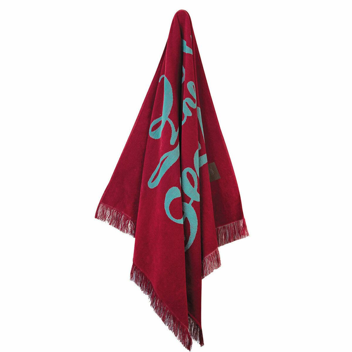 Luxury Greenwich Polo Club red turquoise beach towel 3884 with LIFE IS BETTER AT THE BEACH slogan available in Sitia Crete