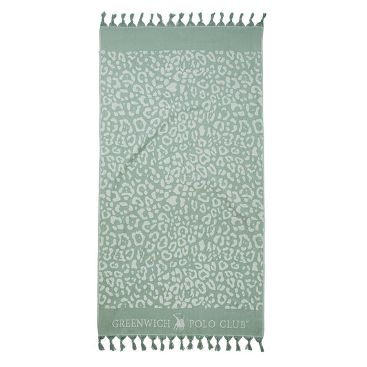 Greenwich Polo Club Beach Pareo Towel 3790 | Animal Print Jacquard 90×170 cm – On Sale at VVC Shop Sitia
