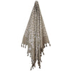 Greenwich Polo Club beach pareo towel with animal print in beige and white, measuring 90x170cm, with fringes at the bottom.