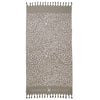 Greenwich Polo Club beach pareo towel with animal print in beige and white, measuring 90x170cm, with fringes at the bottom and the Polo Player Logo.
