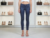 3Denim dark blue laminated slim fit pants with vegan-friendly leatherlook finish, stretch comfort and chic styling at VVC SHOP Sitia Crete