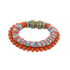 Bracelet Orange Perl With Glass Stones