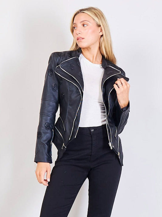 Biker Jacket Faux Leather