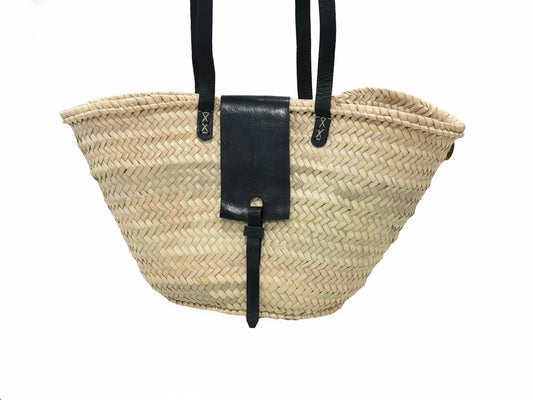 Small Leather Strap Basket