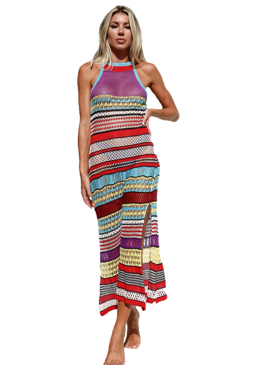 Multicolor Crochet Cover Up