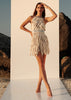 Sahara Top beige beachwear look, backless macramé tying, boho luxury vibe