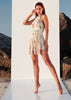 Sahara Top beige Mykonos version, tied in different back style, gold details shimmering