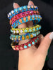 Bracelet Leather With Strass Swarovski in amazing colourful combinations