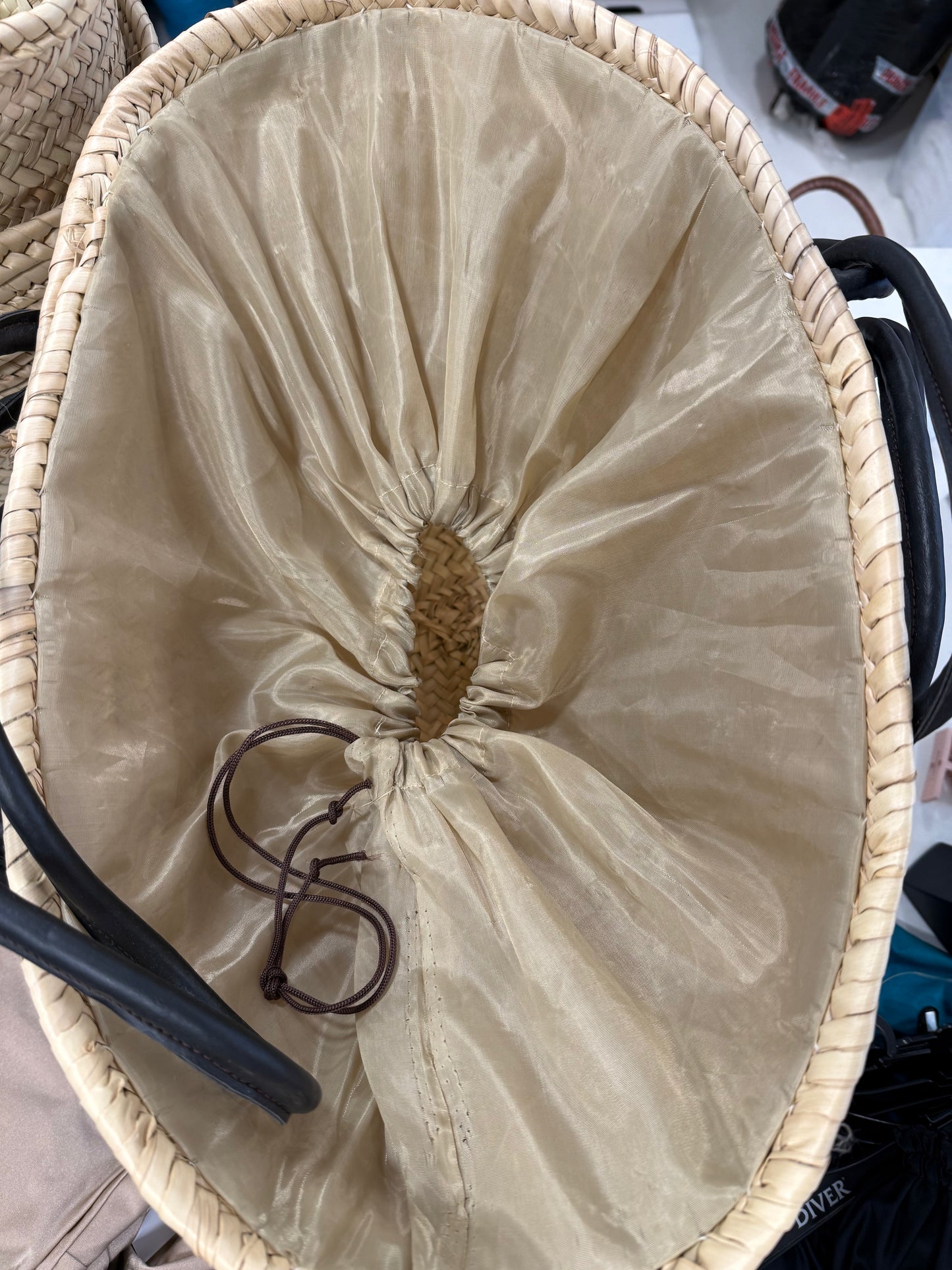 White Sequin Evil Eye Basket by VVC