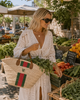 Handmade market basket in Sitia Crete used for local shopping, fresh produce and Greek island living.
