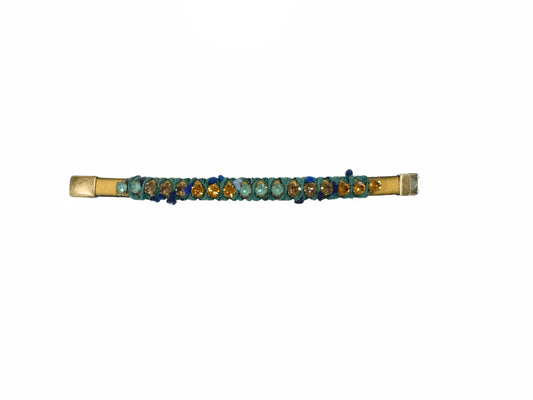 open folded bracelet leather and clip view 