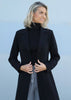 Custom tailored long black blazer made to measure
