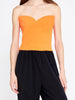 Sweetheart Bustier Top in hot hot neon Orange