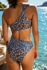 Coral Lurex Asymmetrical Monokini – Diver Luxury Swimwear Greece