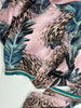 Close up of Pink animal print silk with Decor 