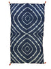 full display of blue and white scarf cotton 