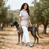 Light gray Daunt Vest with waist belt and hood, ideal for Crete winter