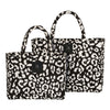 Greenwich Polo Club black and white animal print beach bag set with small matching bag, premium jacquard beach tote available at VVC Shop Sitia Crete