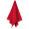 Greenwich Polo Club 3657 red cotton beach towel with fringed ends, 70 × 170 cm, hanging against a white background.