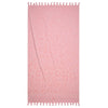 Greenwich Polo Club 3835 nude-pink animal-print cotton beach towel with fringed ends, 90 × 170 cm.