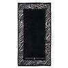 Greenwich Polo Club beach towel 3884 in black and ivory zebra jacquard design