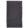 Greenwich Polo Club 4077 black cotton beach towel with fine beige stripes, 90 × 170 cm, shown flat.