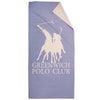 Greenwich Polo Club beach towel 5215, 80x170 cm lavender cream microfiber towel with centered logo for beach gym pool and travel