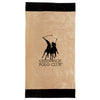 Greenwich Polo Club Beach Towel 4046 in beige and black, 90x170 cm cotton jacquard towel with large polo logo