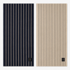 Black and beige colour options of the Greenwich Polo Club 4078 striped cotton jacquard beach towel, 90 × 170 cm.