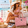 Greenwich Polo Club Beach Bag 50x38 cm Soft Rose Jacquard | Large Dot Pattern | 100% Cotton | Sitia Crete VVC Shop Online