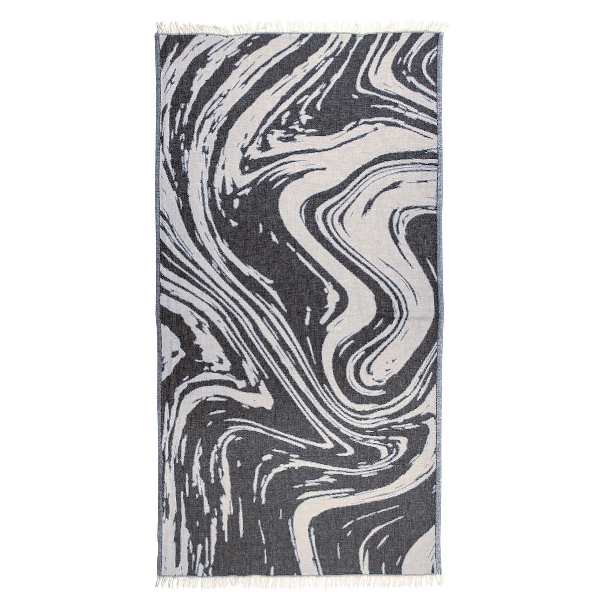Greenwich Polo Club gray wave maxi pareo towel 3682 displayed at Mediterranean poolside in Crete