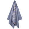 Greenwich Polo Club lavender and cream microfiber beach towel 5215 shown hanging, lightweight fast drying towel for sports beach and gym