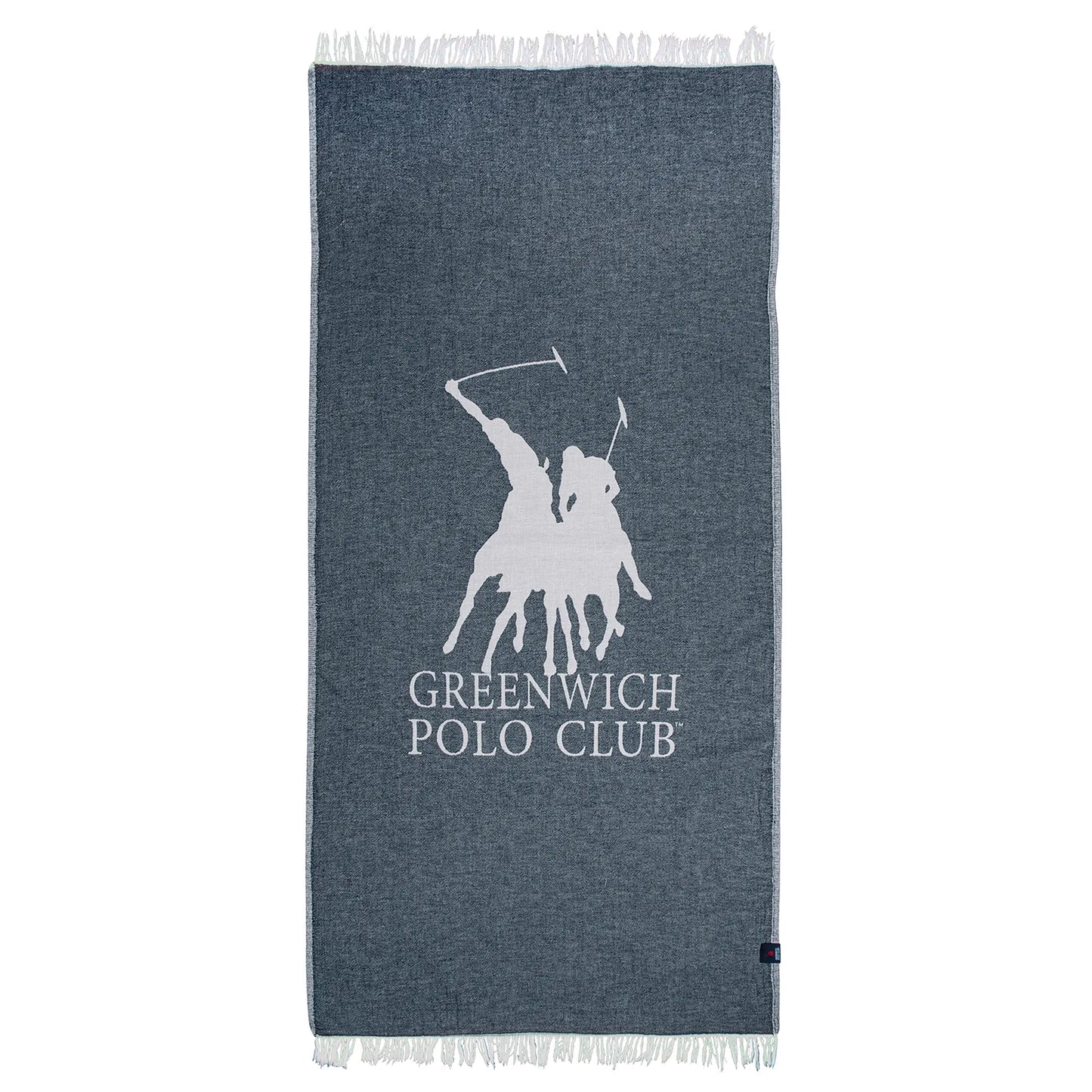 Greenwich Polo Club Maxi Pareo Towel collection in grey, dark grey and dark blue, cotton muslin beach and spa towels at VVC SHOP Sitia, Crete
