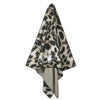 Hanging view of the Greenwich Polo Club microfiber beach towel 5205 with black and grey animal print, measuring 80 × 170 cm.