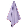 Greenwich Polo Club microfiber beach towel 5231 hanging in lavender with red trim, soft fast drying towel for beach gym spa and travel