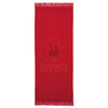 Front view of the Greenwich Polo Club 3657 red cotton jacquard beach towel, 70 × 170 cm, with woven logo and fringed ends.