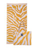 Matching Greenwich Polo Club beach towel and beach bag 3741 in ocher white zebra design