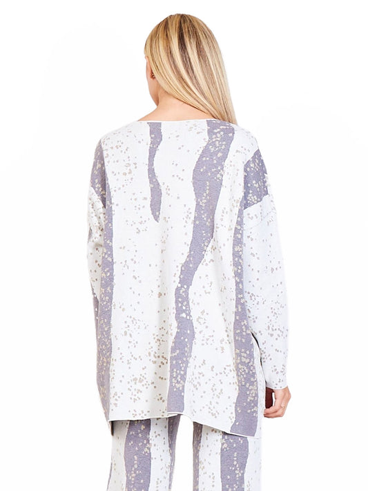 Super soft Knitwear Set in Grey with Gold dots