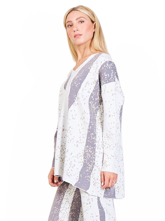 Super soft Knitwear Set in Grey with Gold dots