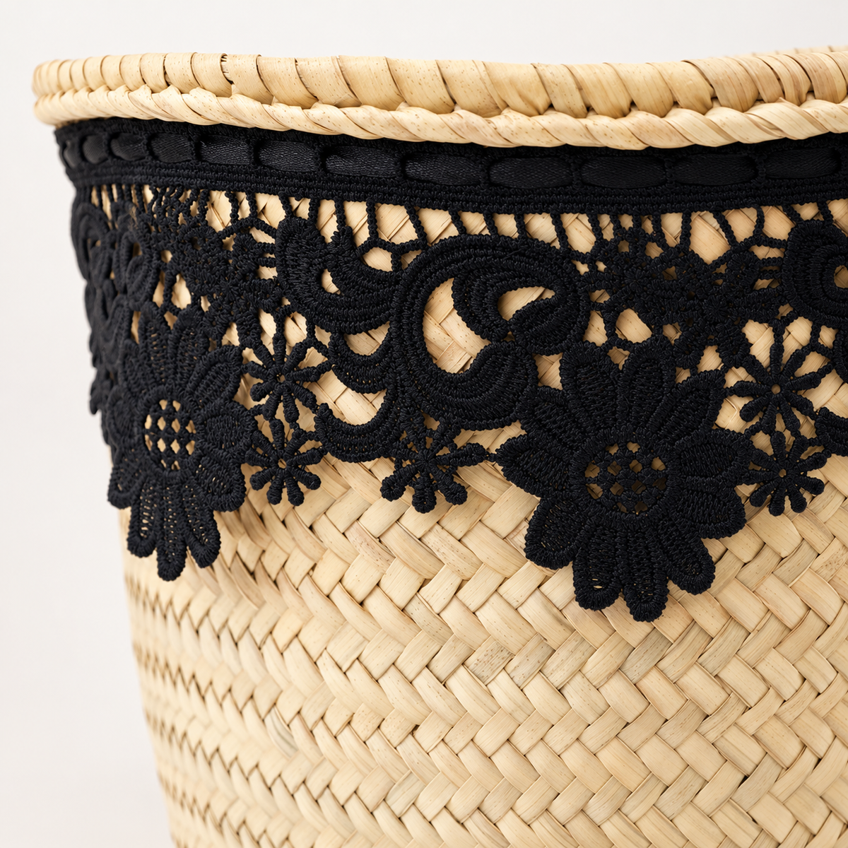 Designer raffia basket bag for beach, resort wear and elegant summer style in Sitia Crete