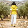 Lime green belted sleeveless vest for women – made in Italy, casual chic style