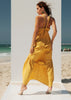 Artemis Maxi Dress back view, A-shape & mullet style