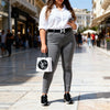 Front view of Miss Sister grey stretch denim jeggings in size 2XL, body-shaping fit with five pockets and belt loops, 50% off sale