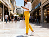 Miss Sister yellow body-shaping skinny jeans for curvy women, soft stretch cotton blend, final sale at VVC SHOP Sitia Crete