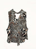 Short Arm Top with Waterfall Neckline Multi Coloured Animal Print Zebra Look