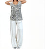 Zebra-Top mit Pailletten