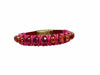 Pink leather bracelet with crystals and magnet closure by art wear dimitriadis 