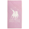 Pink gym towel ideal for fitness, wellness and travel