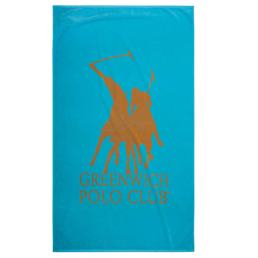 Premium beach towel 90x170 cm with woven Polo player artwork GREENWICH POLO CLUB TM