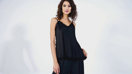 Satin Wide Leg Trousers